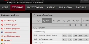 Magicbet αποδόσεις