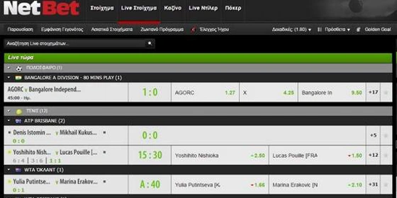 NetBet: Live στοίχημα, όπως στη bet365.gr!