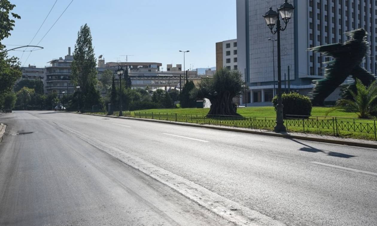 Αθήνα άδειοι δρόμοι απαγόρευση κυκλοφορίας κορωνοϊός